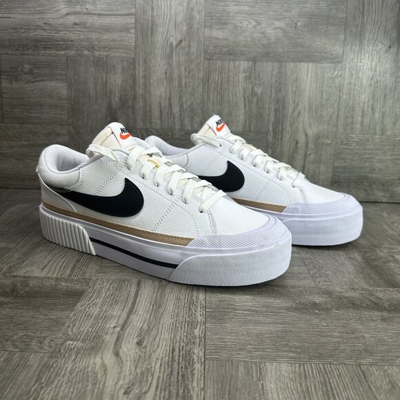 Nike Court Legacy Women's size 11 White Black Casual Shoes DM7590-100 - Picture 5 of 9